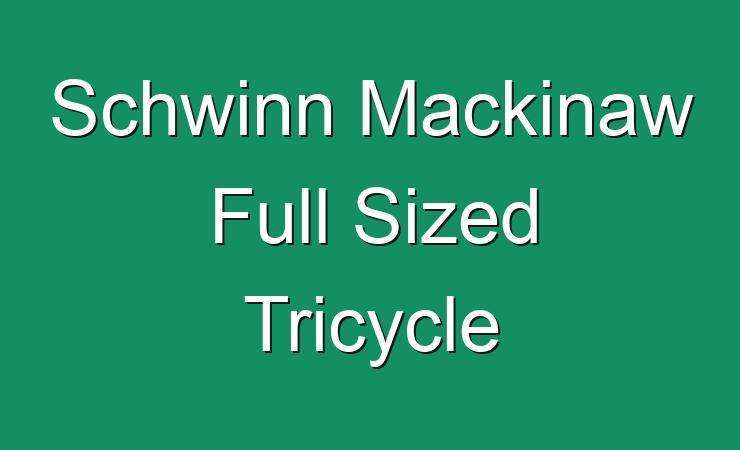 schwinn mackinaw tricycle